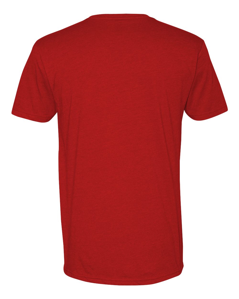 Men's CVC V-Neck T-Shirt - Back - B21918703 - Red