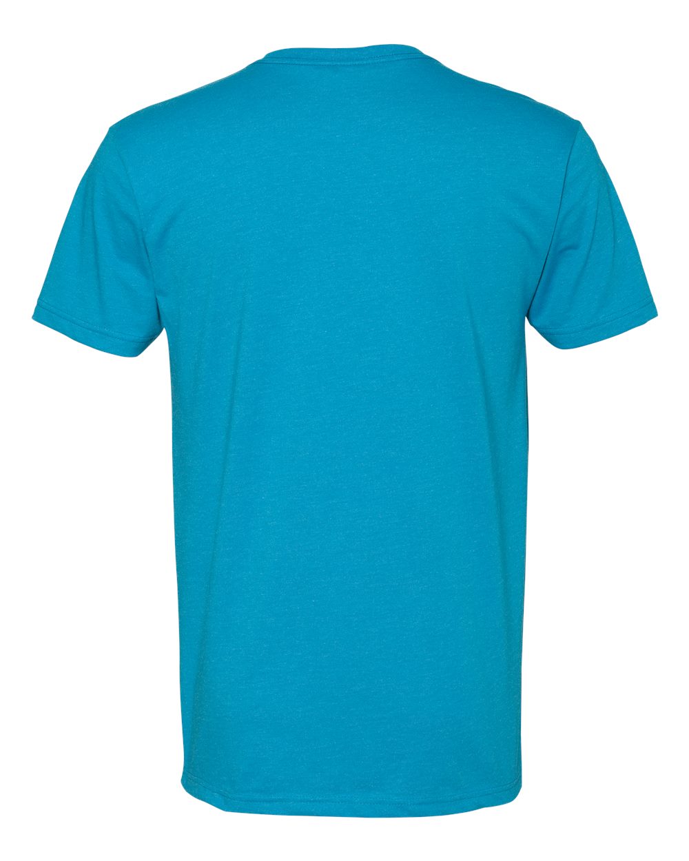 Men's CVC V-Neck T-Shirt - Back - B21918763 - Turquoise