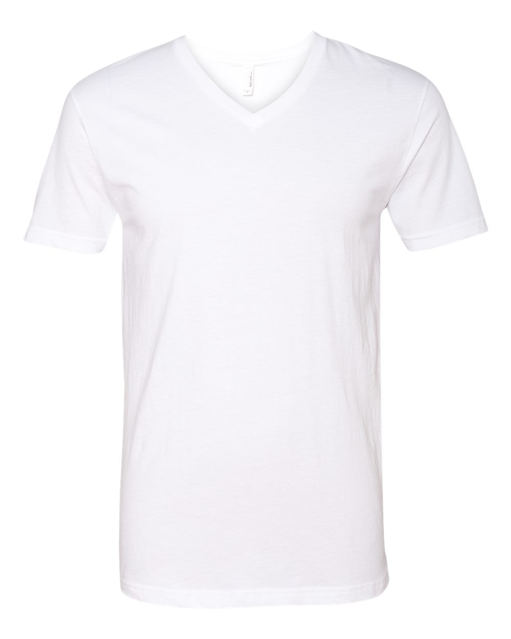 Men's CVC V-Neck T-Shirt - Front - B21918003 - White