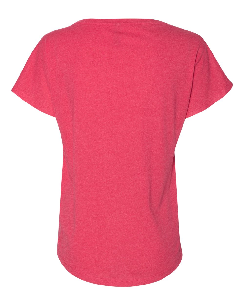 Women’s Triblend Dolman T-Shirt - Back - B55318692 - Vintage Shocking Pink