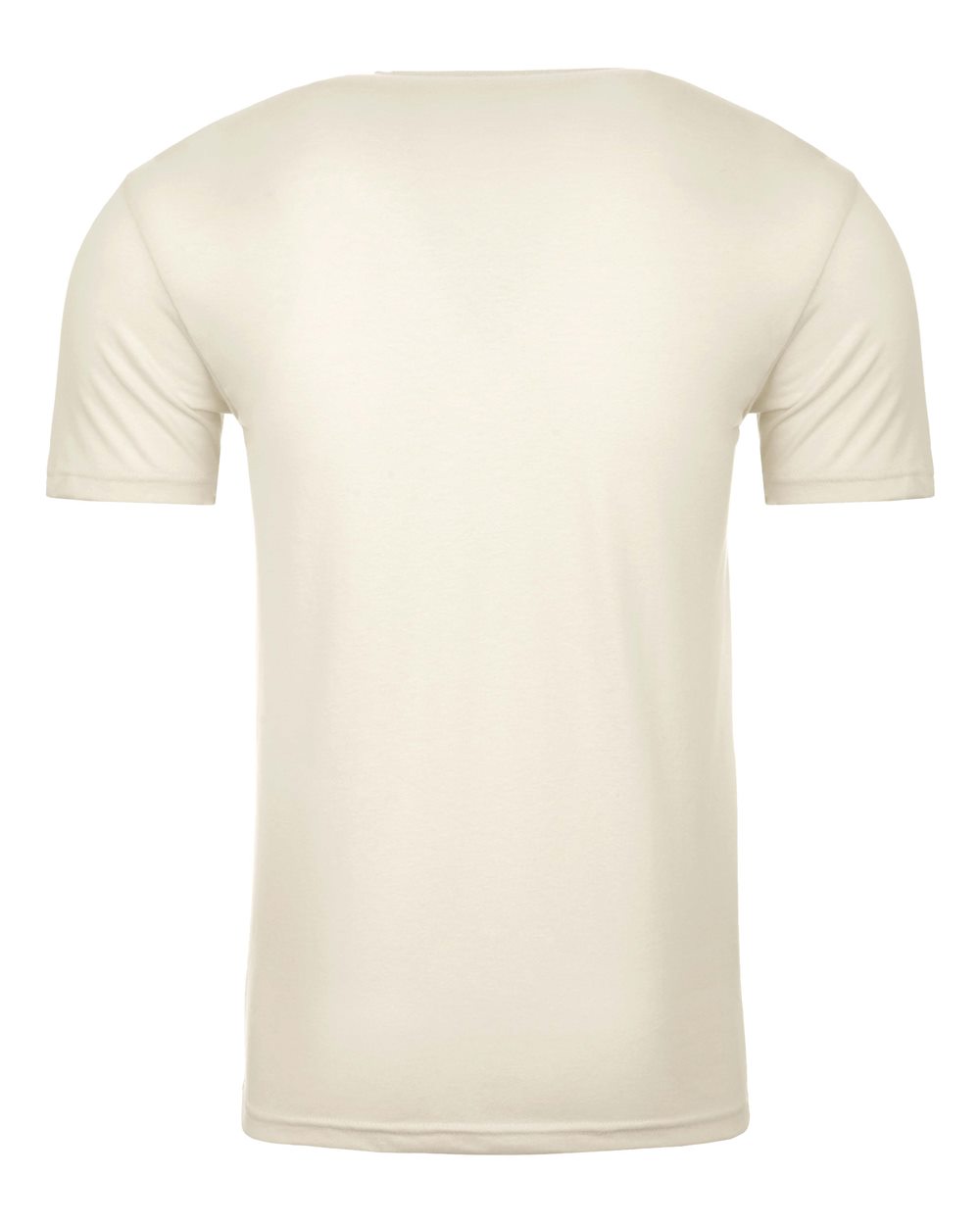 Men's Sueded V-Neck T-Shirt - Back - B57118012 - Natural