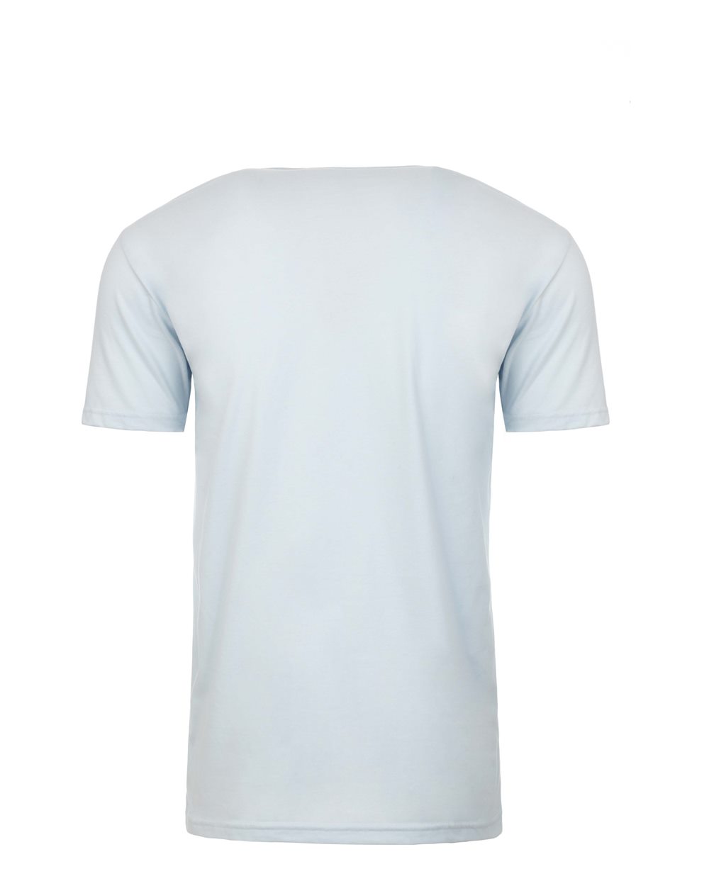 Men's Sueded V-Neck T-Shirt - Back - B57118262 - Light Blue