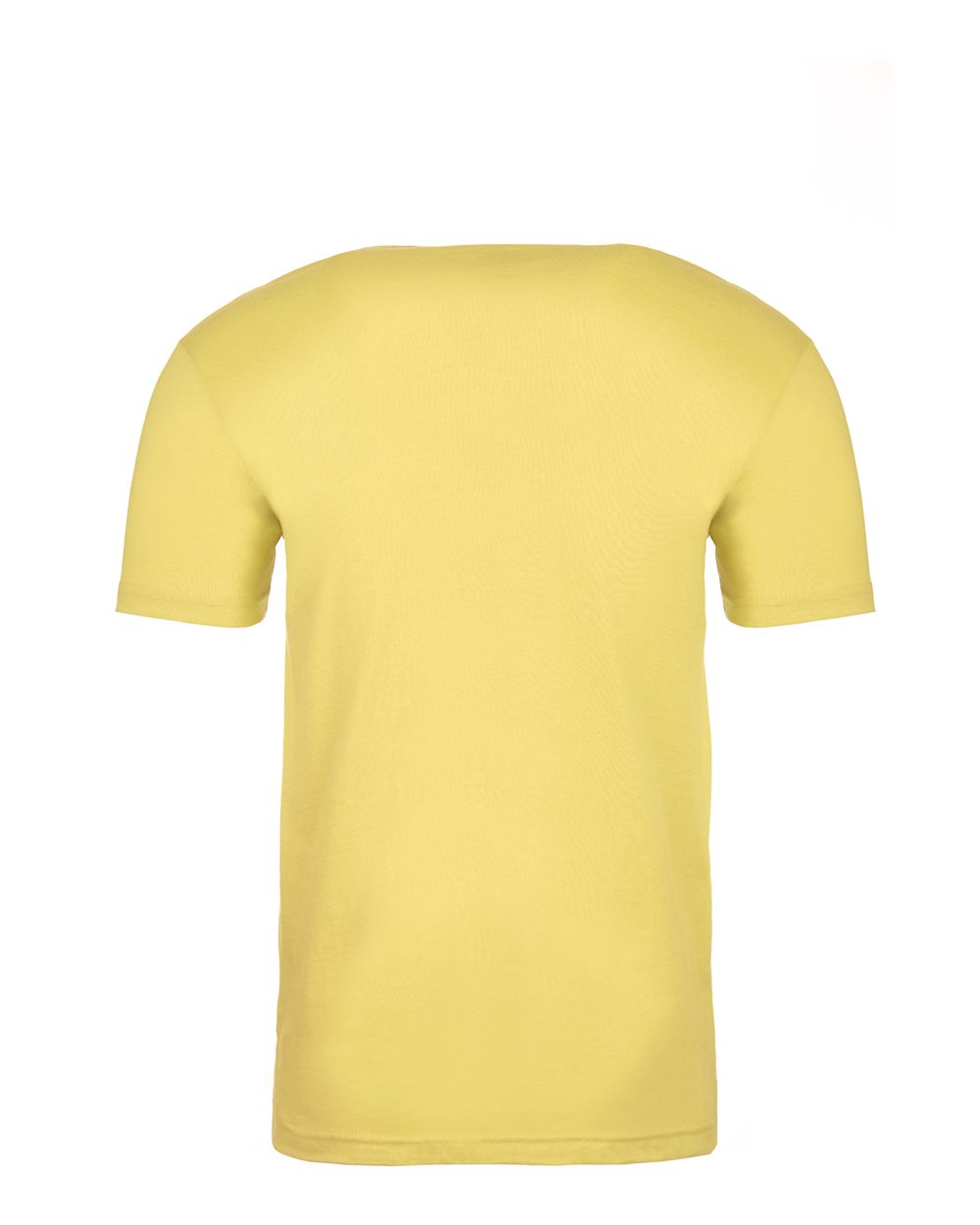 Men's Sueded V-Neck T-Shirt - Back - B57118402 - Banana Cream