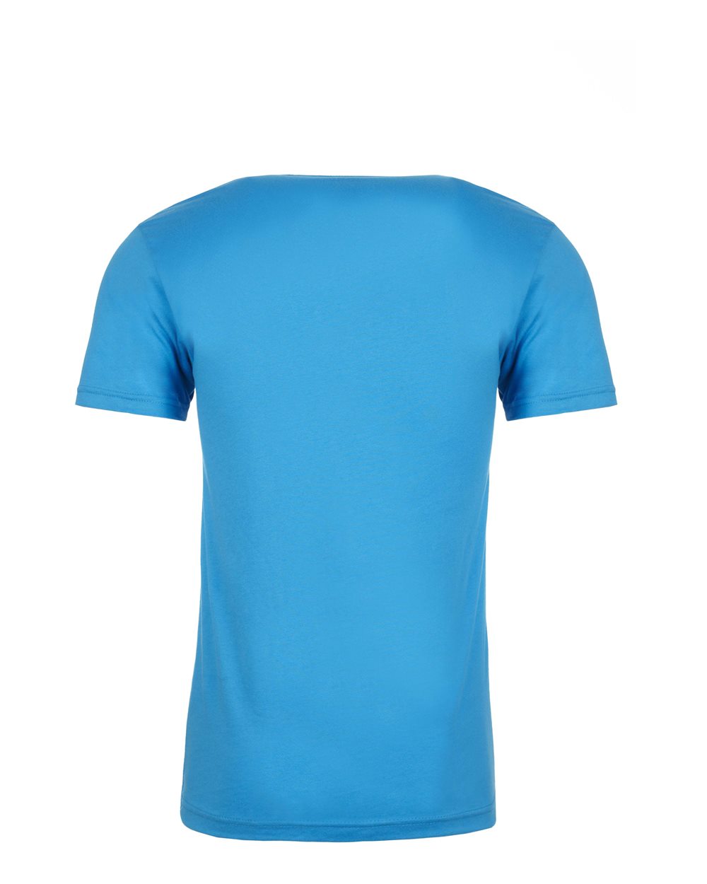 Men's Sueded V-Neck T-Shirt - Back - B57118762 - Turquoise