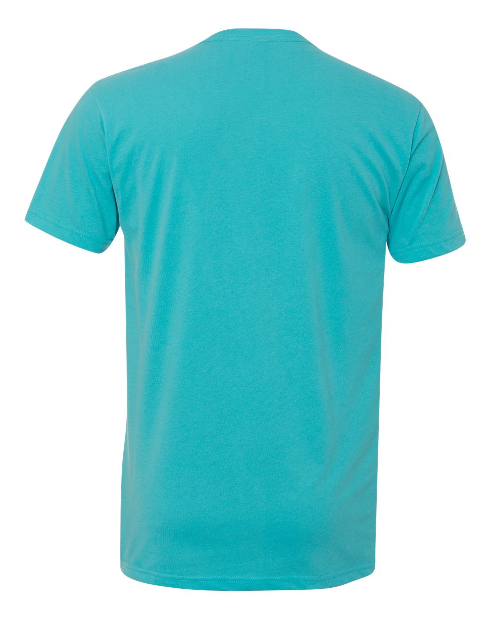 Men's Sueded V-Neck T-Shirt - Back - B57118972 - Tahiti Blue