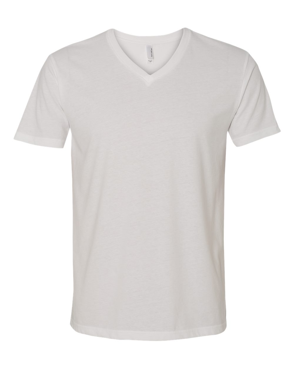 Men's Sueded V-Neck T-Shirt - Front - B57118002 - White