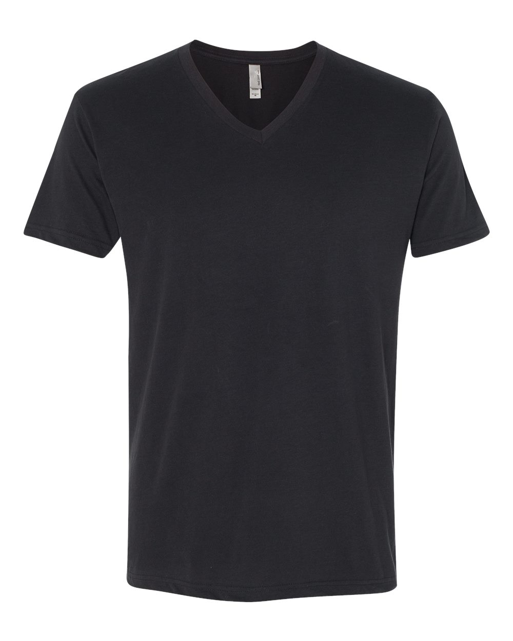 Men's Sueded V-Neck T-Shirt - Front - B57118502 - Black