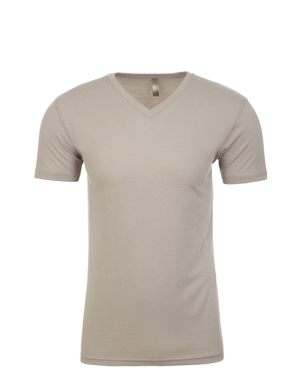 Men's Sueded V-Neck T-Shirt - Front - B57118732 - Sand