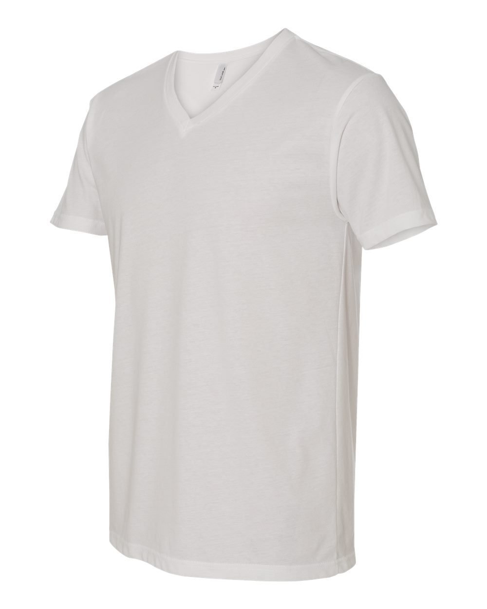 Men's Sueded V-Neck T-Shirt - Side - B57118002 - White