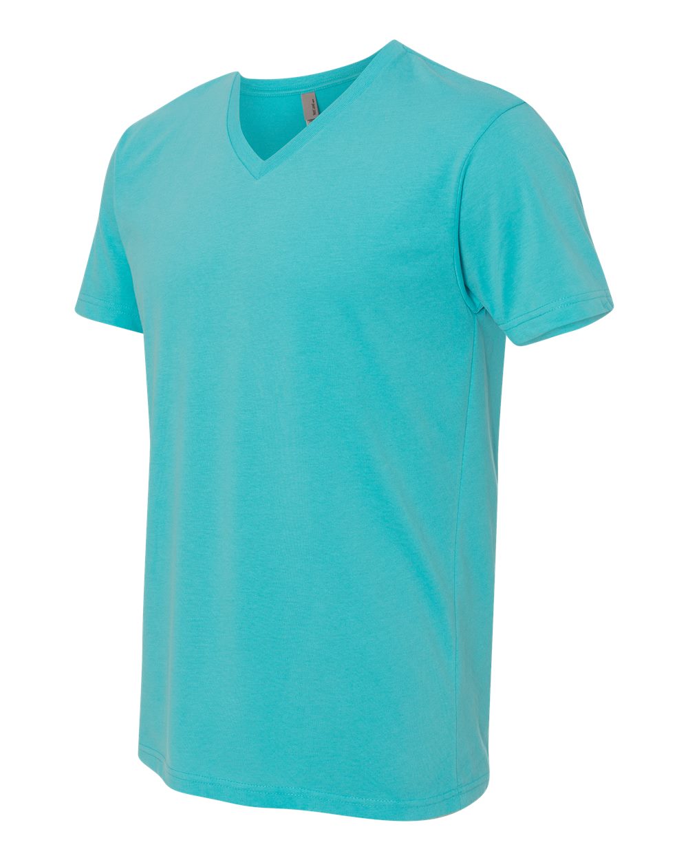 Men's Sueded V-Neck T-Shirt - Side - B57118972 - Tahiti Blue