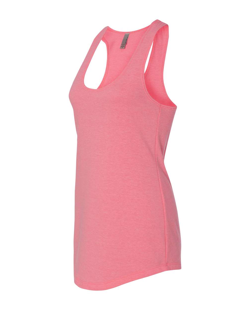 Women’s Lightweight French Terry Racerback Tank - Side - B54818143 - Neon Heather Pink