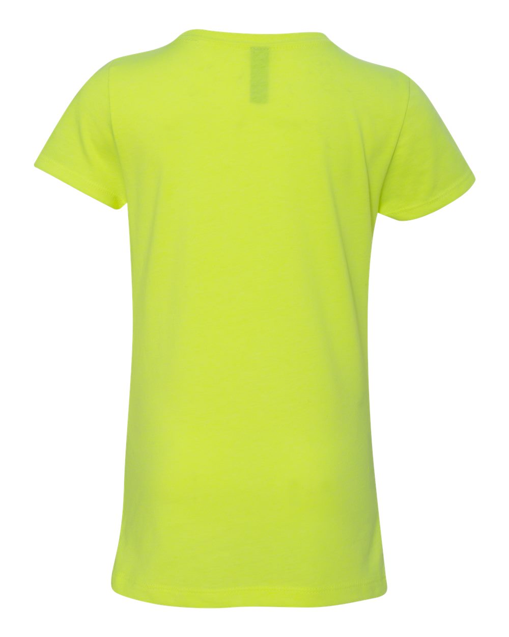 Girls’ CVC Princess T-Shirt - Back - B56118413 - Neon Yellow