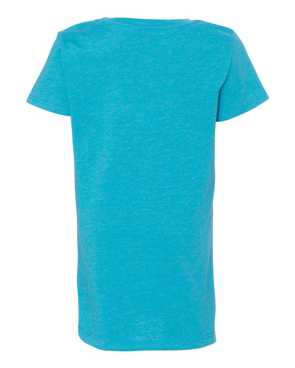 Girls’ CVC Princess T-Shirt - Back - B56118742 - Bondi Blue