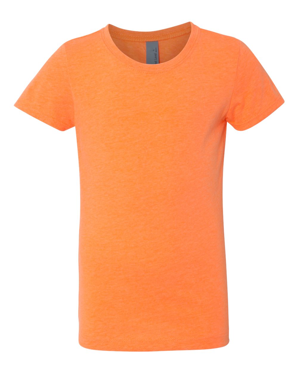 Girls’ CVC Princess T-Shirt - Front - B56118183 - Neon Heather Orange