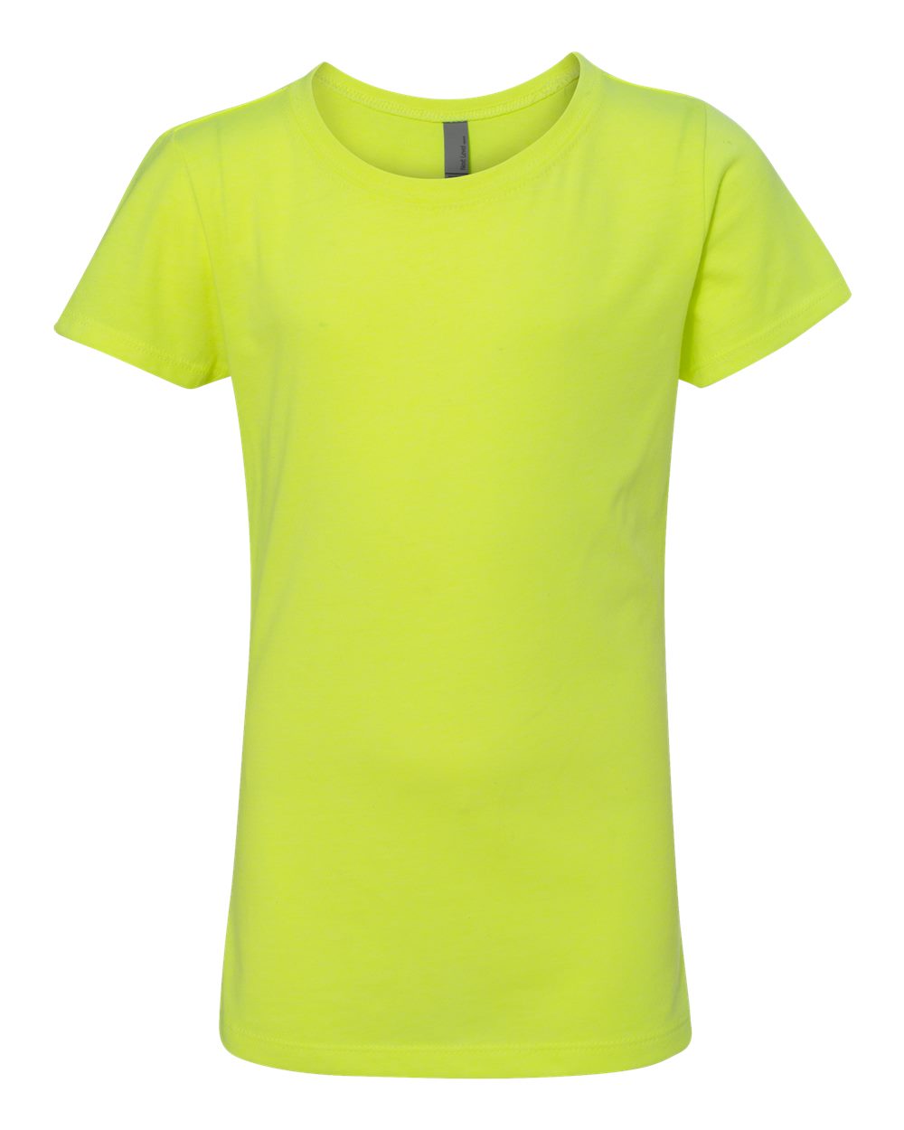 Girls’ CVC Princess T-Shirt - Front - B56118413 - Neon Yellow