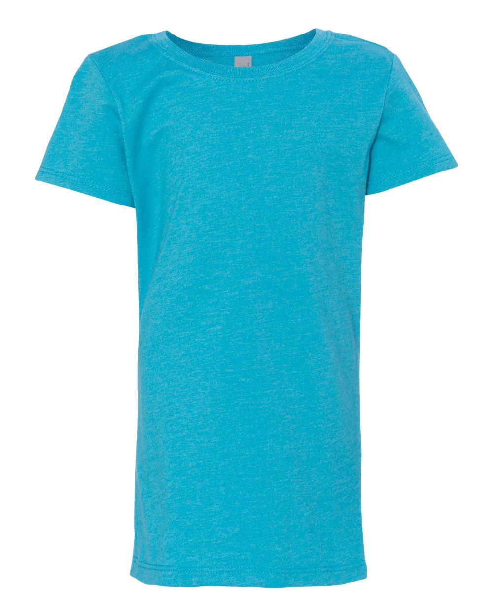 Girls’ CVC Princess T-Shirt - Front - B56118742 - Bondi Blue