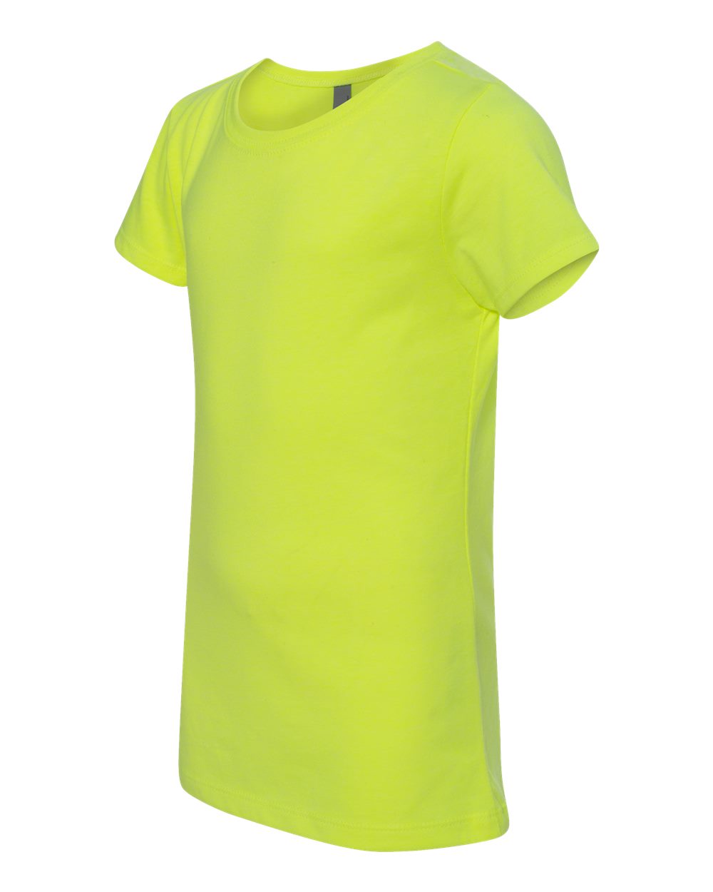 Girls’ CVC Princess T-Shirt - Side - B56118413 - Neon Yellow