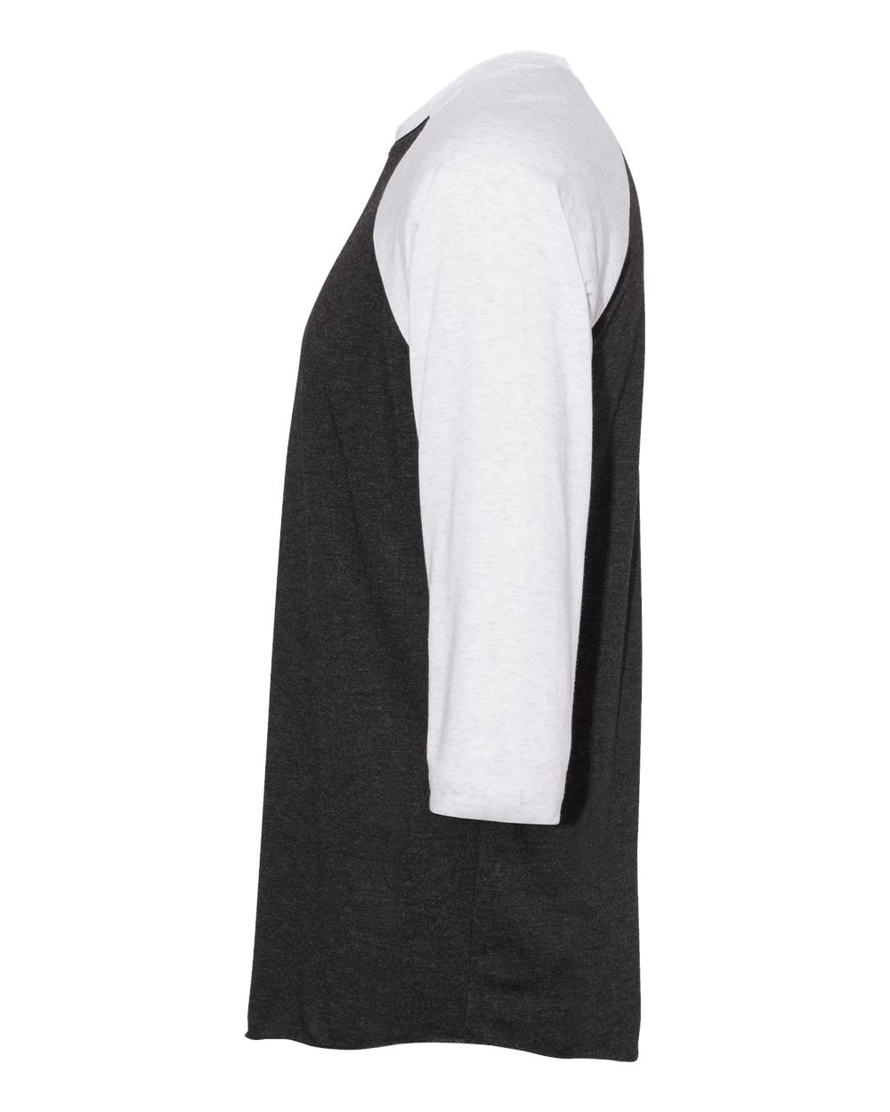 Unisex Triblend Three-Quarter Raglan T-Shirt - DirectSide - B56818002 - Heather White/ Vintage Black