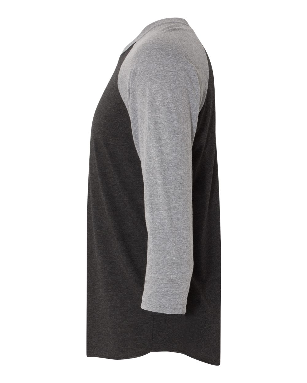 Unisex Triblend Three-Quarter Raglan T-Shirt - DirectSide - B56818492 - Premium Heather Sleeves/ Vintage Black Body