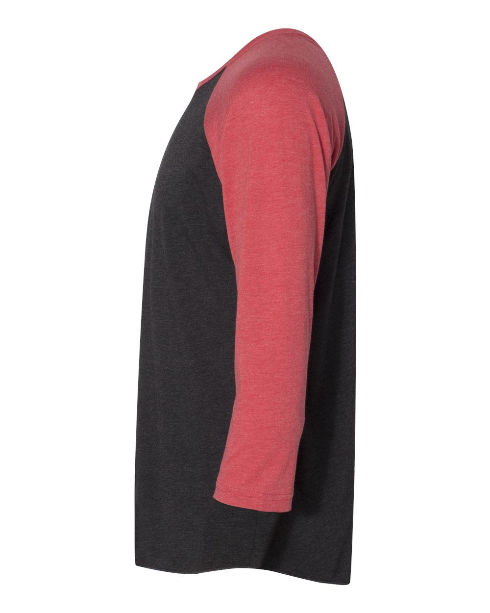 Unisex Triblend Three-Quarter Raglan T-Shirt - DirectSide - B56818722 - Vintage Red Sleeves/ Vintage Black Body