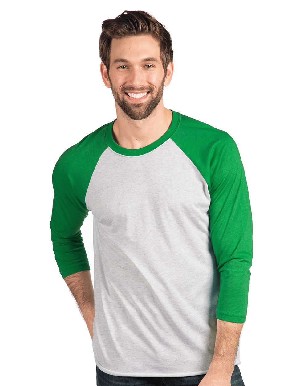 Unisex Triblend Three-Quarter Raglan T-Shirt - styleImage