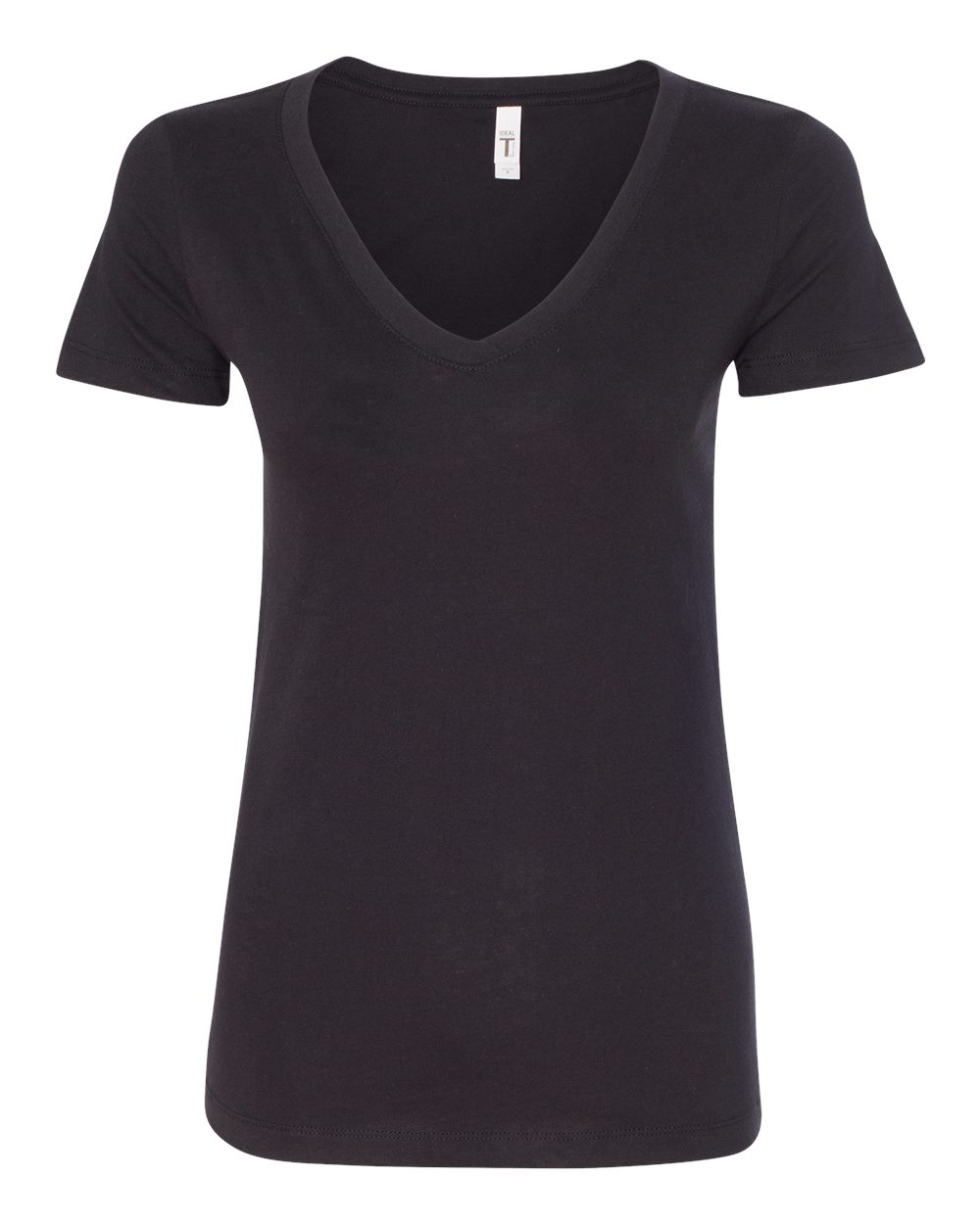 Women's Ideal V-Neck T-Shirt - Front - B57218502 - Black