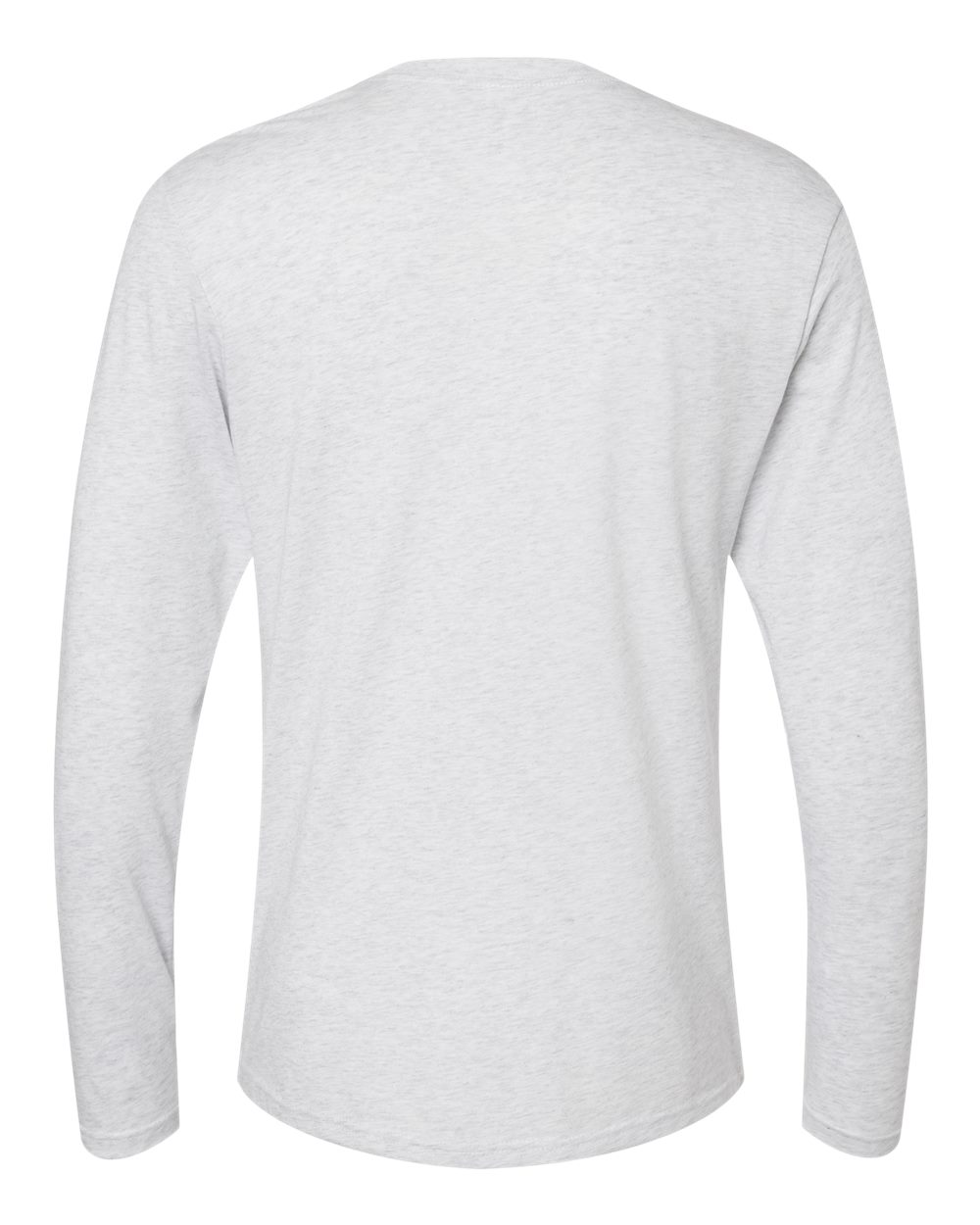 Men's Triblend Long Sleeve T-Shirt - Back - B26818002 - Heather White