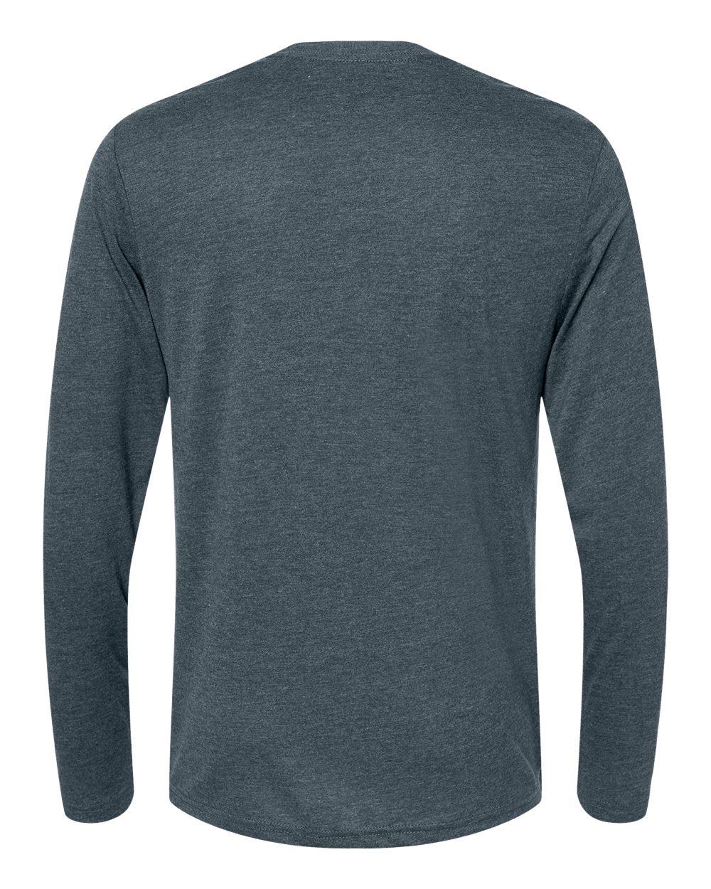 Men's Triblend Long Sleeve T-Shirt - Back - B26818682 - Indigo