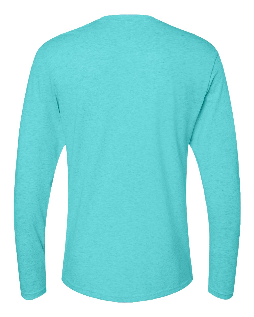 Men's Triblend Long Sleeve T-Shirt - Back - B26818972 - Tahiti Blue