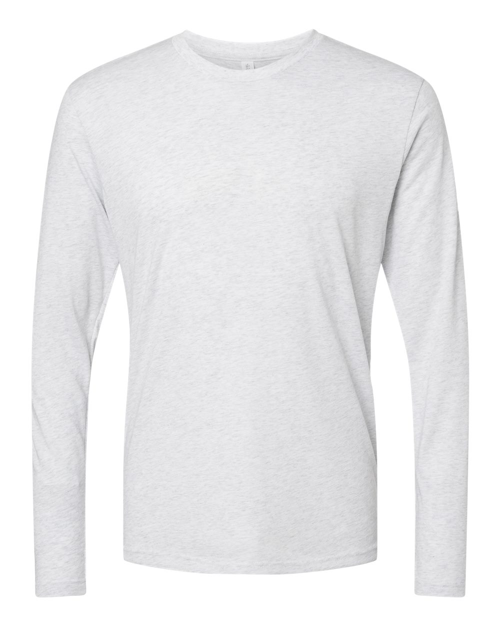 Men's Triblend Long Sleeve T-Shirt - Front - B26818002 - Heather White