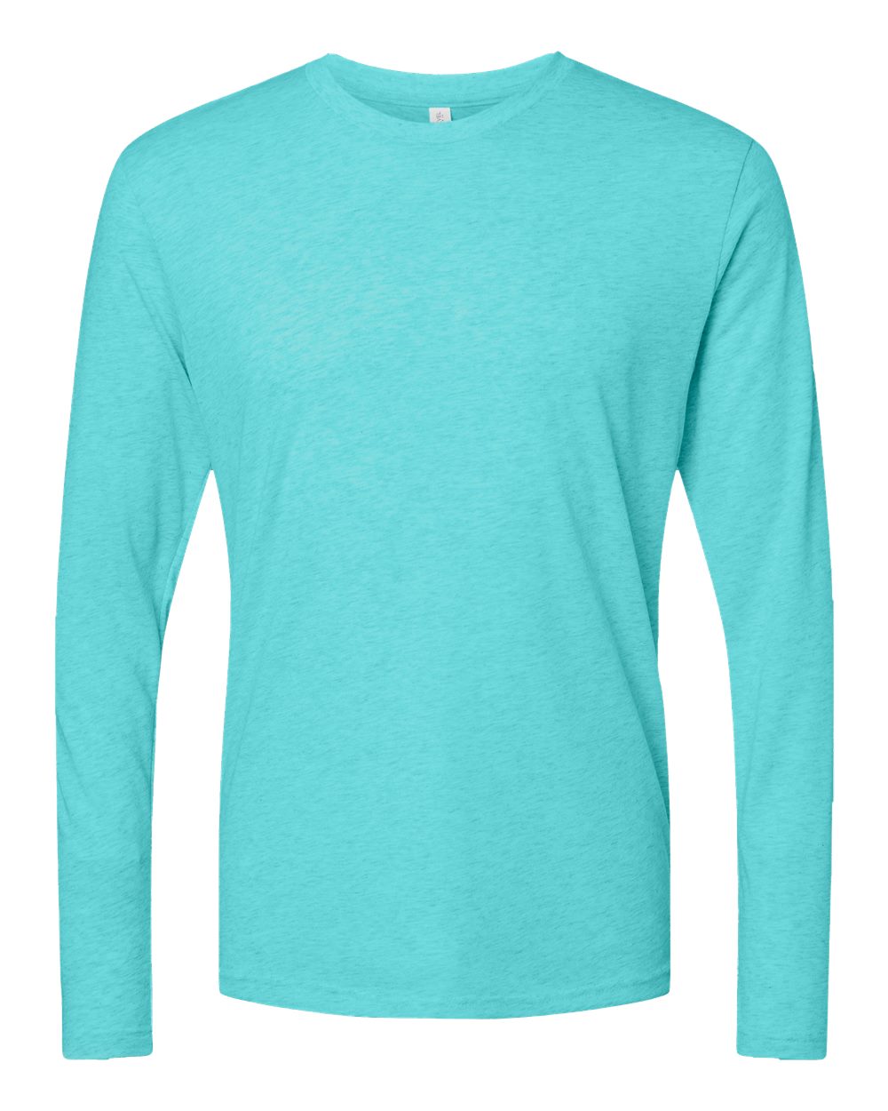 Men's Triblend Long Sleeve T-Shirt - Front - B26818972 - Tahiti Blue