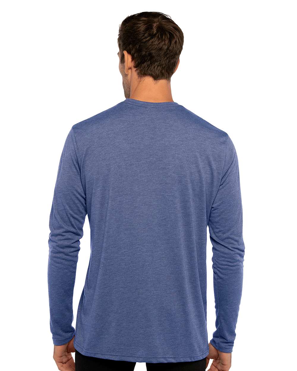 Men's Triblend Long Sleeve T-Shirt - OnModelBack - B26818752 - Vintage Royal