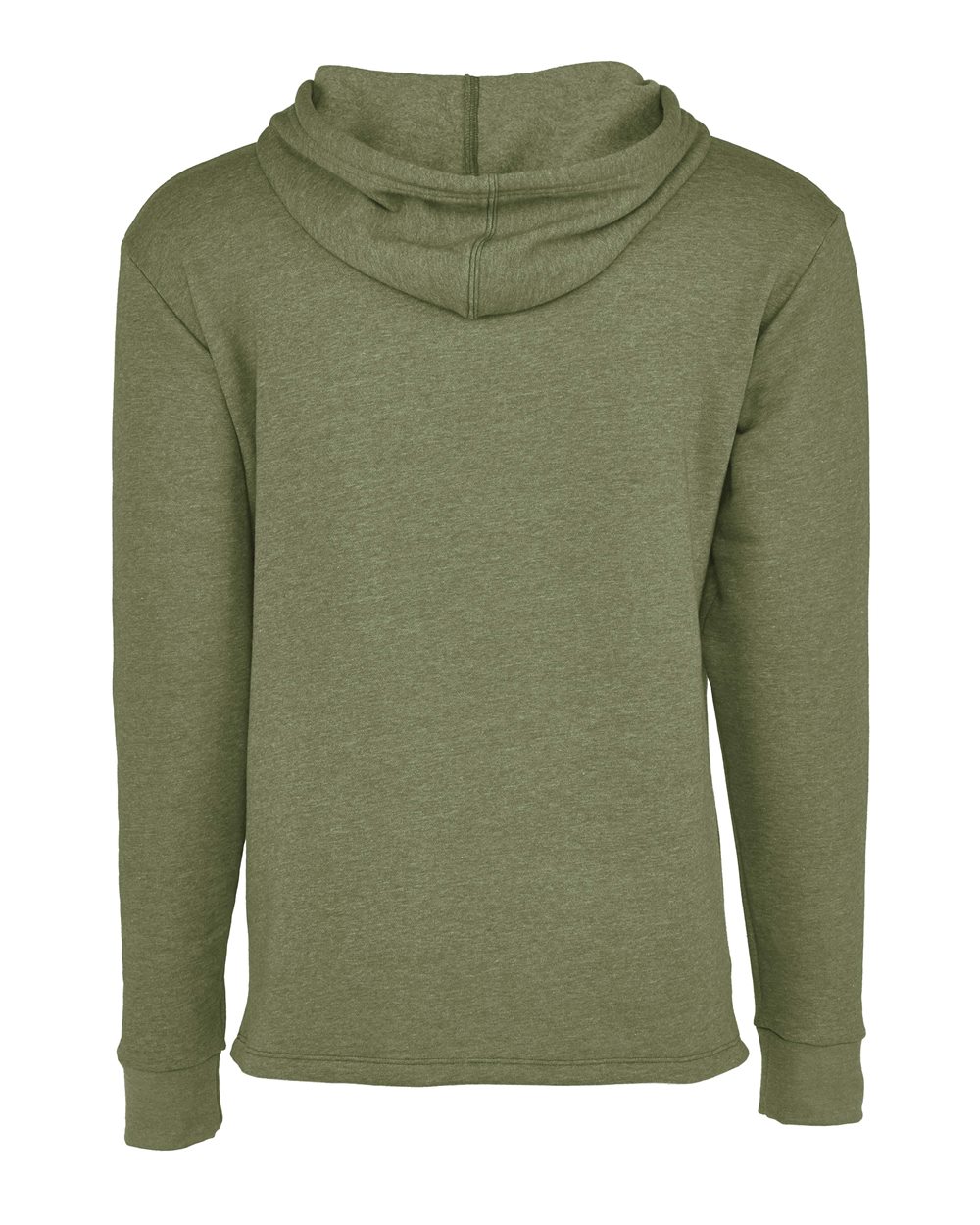 Unisex Malibu Welt Pocket Hoodie Sweatshirt - Back - B27018062 - Heather Military Green