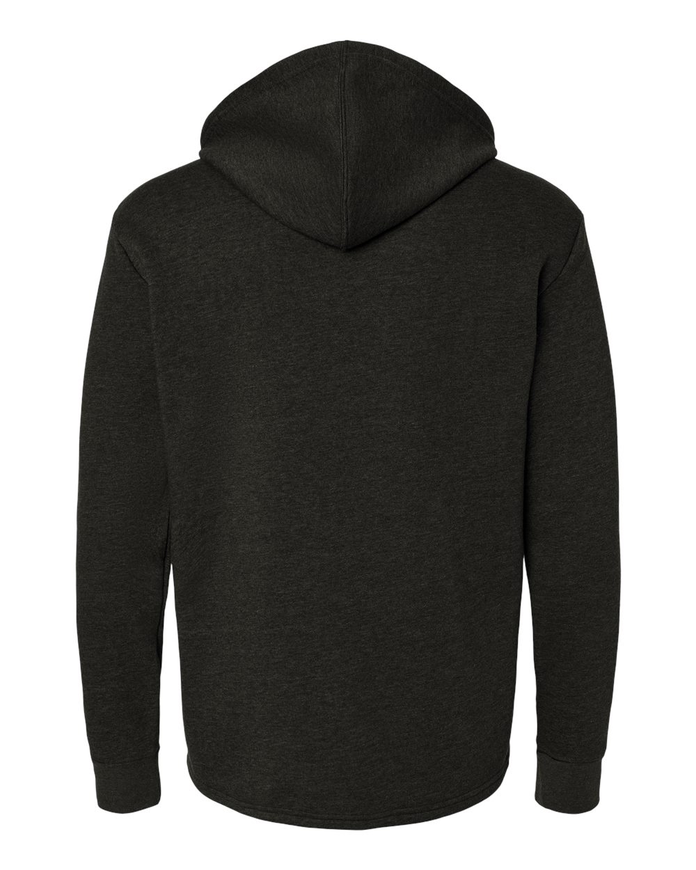 Unisex Malibu Welt Pocket Hoodie Sweatshirt - Back - B27018512 - Heather Black