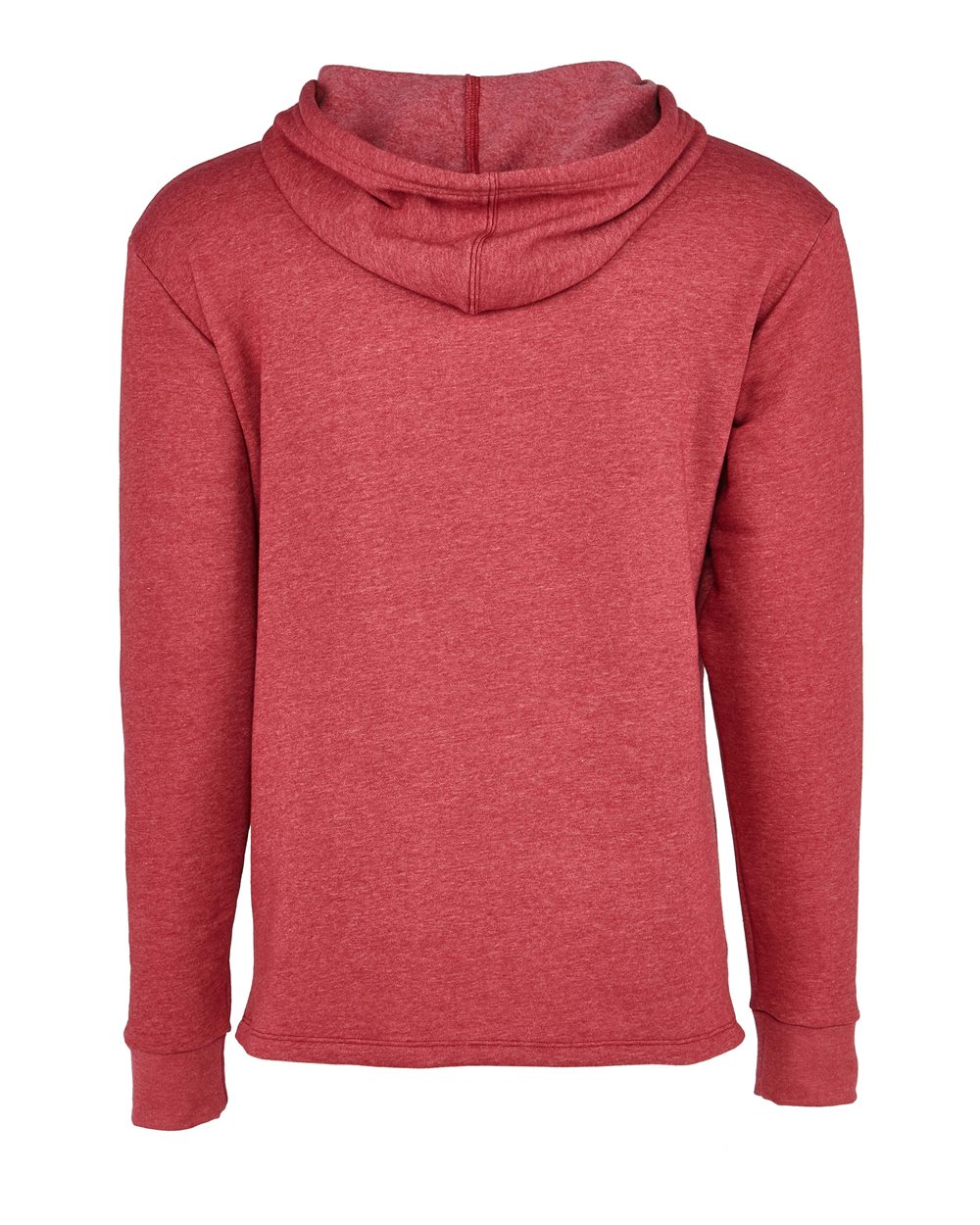 Unisex Malibu Welt Pocket Hoodie Sweatshirt - Back - B27018522 - Heather Cardinal