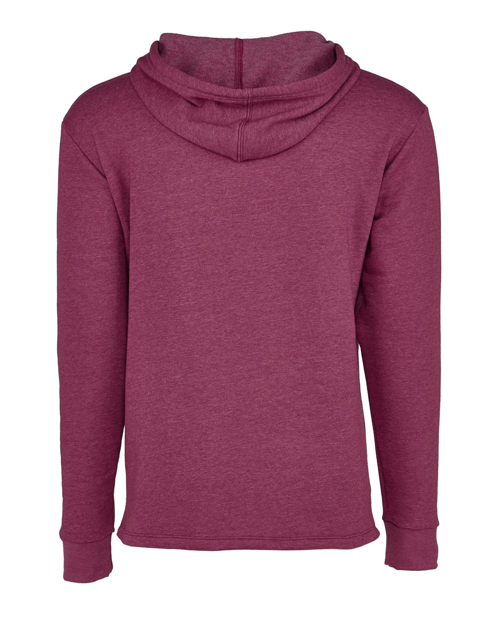 Unisex Malibu Welt Pocket Hoodie Sweatshirt - Back - B27018532 - Heather Maroon