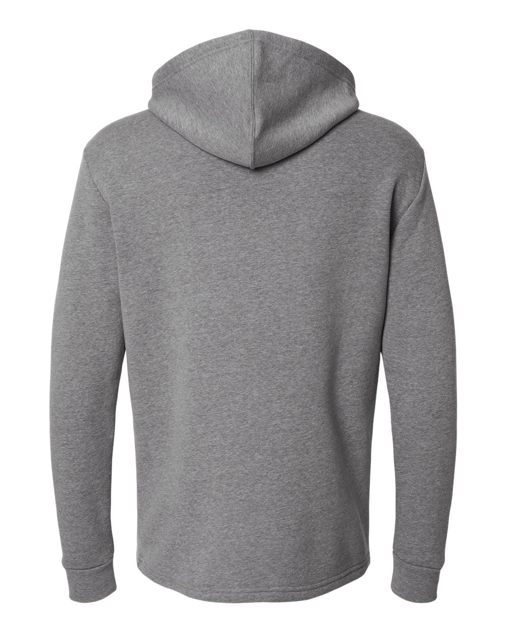 Unisex Malibu Welt Pocket Hoodie Sweatshirt - Back - B27018582 - Heather Grey