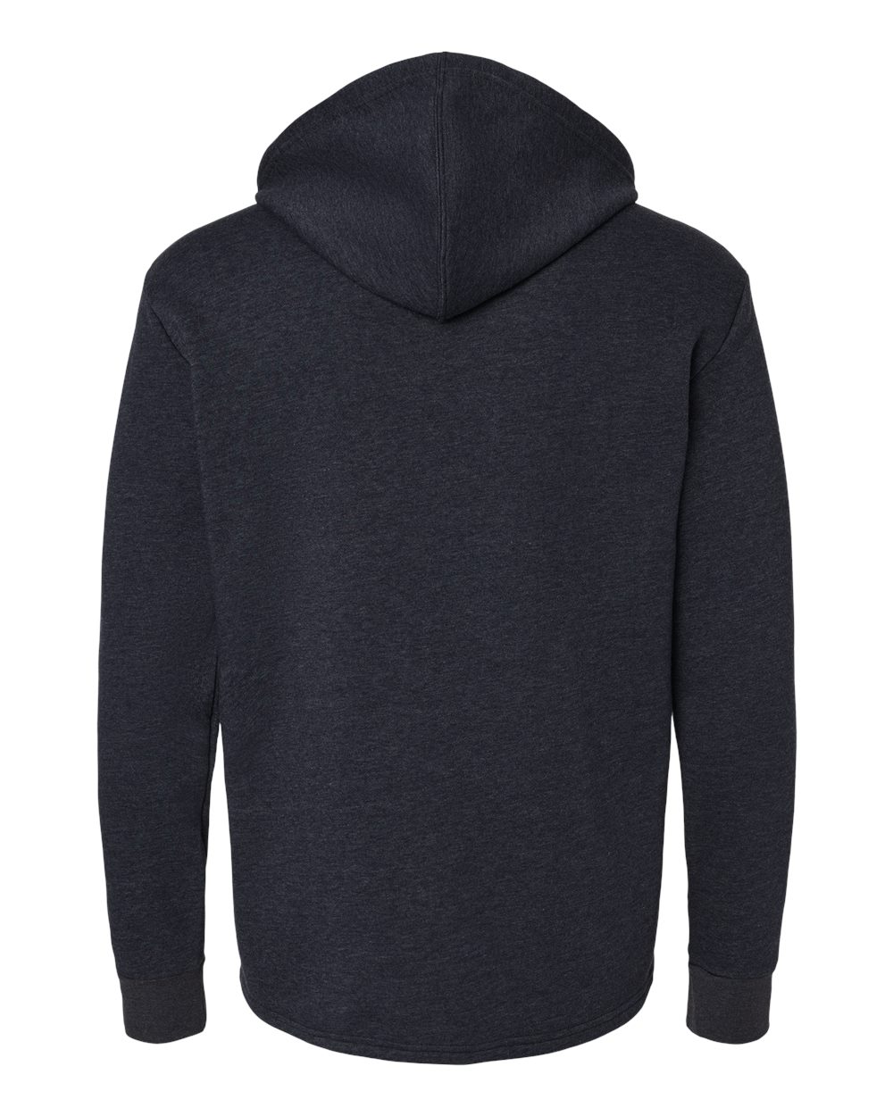 Unisex Malibu Welt Pocket Hoodie Sweatshirt - Back - B27018652 - Heather Midnight Navy