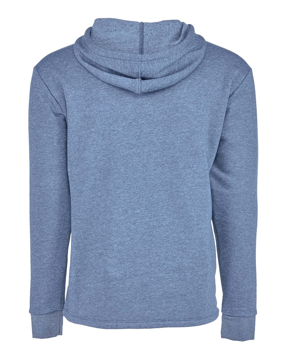 Unisex Malibu Welt Pocket Hoodie Sweatshirt - Back - B27018682 - Heather Bay Blue