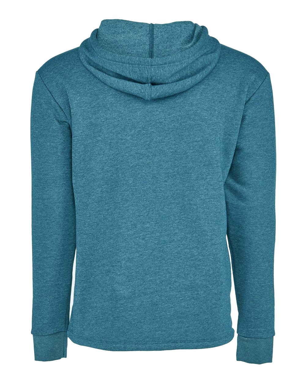 Unisex Malibu Welt Pocket Hoodie Sweatshirt - Back - B27018762 - Heather Teal