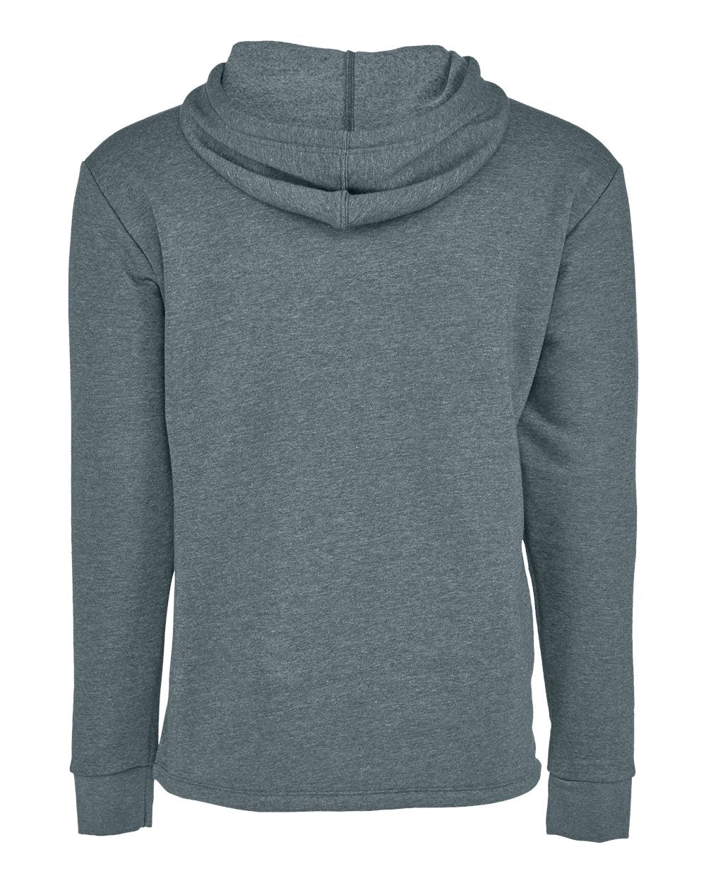 Unisex Malibu Welt Pocket Hoodie Sweatshirt - Back - B27018992 - Heather Slate Blue