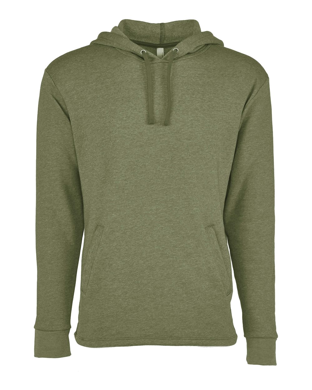 Unisex Malibu Welt Pocket Hoodie Sweatshirt - Front - B27018062 - Heather Military Green