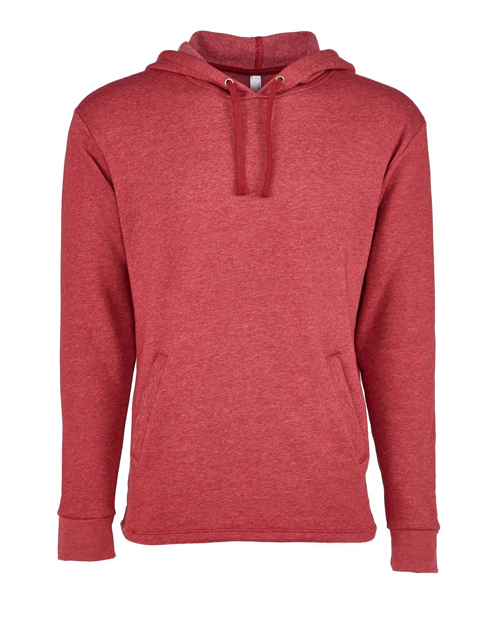 Unisex Malibu Welt Pocket Hoodie Sweatshirt - Front - B27018522 - Heather Cardinal