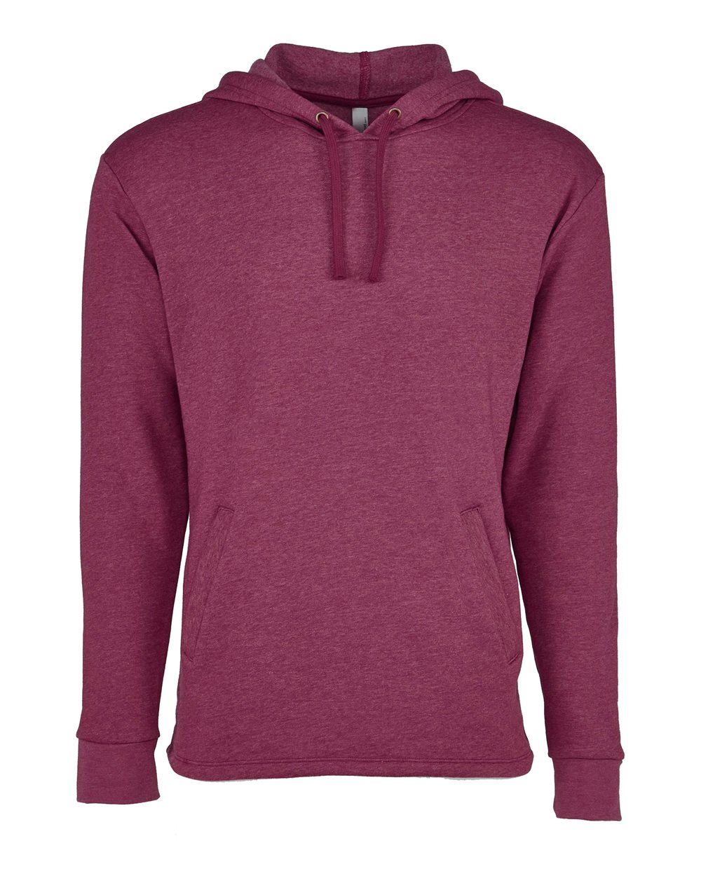Unisex Malibu Welt Pocket Hoodie Sweatshirt - Front - B27018532 - Heather Maroon