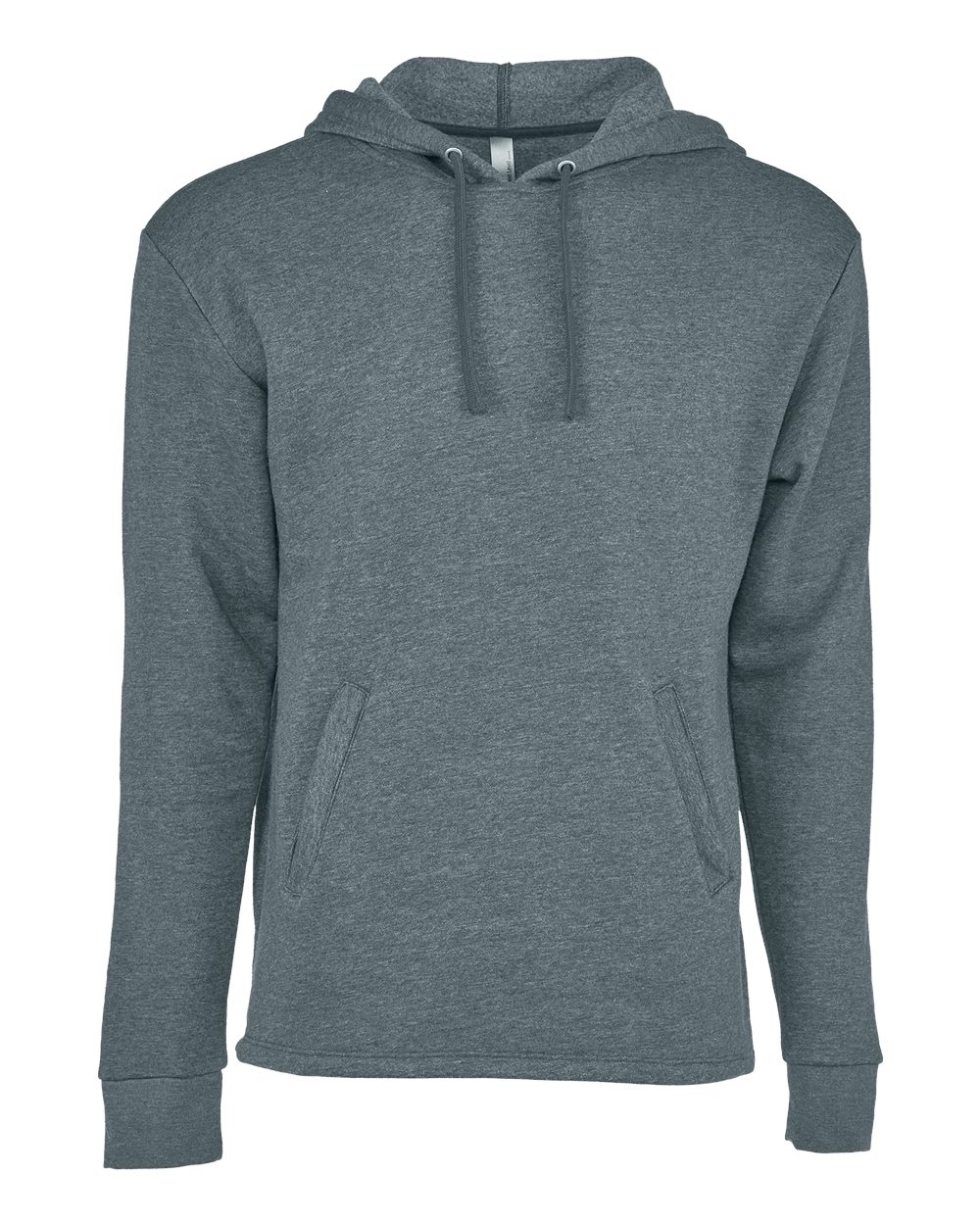 Unisex Malibu Welt Pocket Hoodie Sweatshirt - Front - B27018992 - Heather Slate Blue