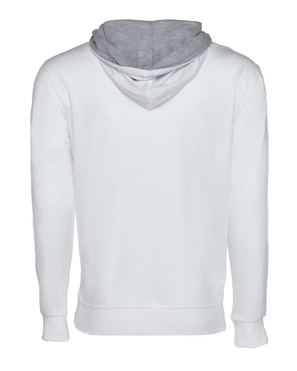 Unisex Laguna Hoodie Sweatshirt - Back - B27318352 - White/ Heather Grey