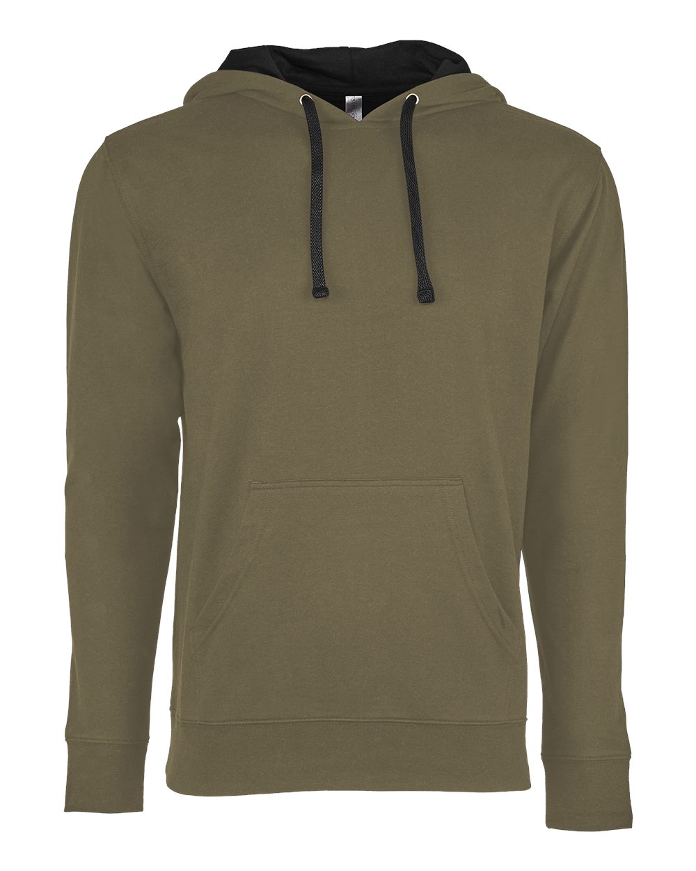 Unisex Laguna Hoodie Sweatshirt - Front - B27318542 - Military Green/ Black