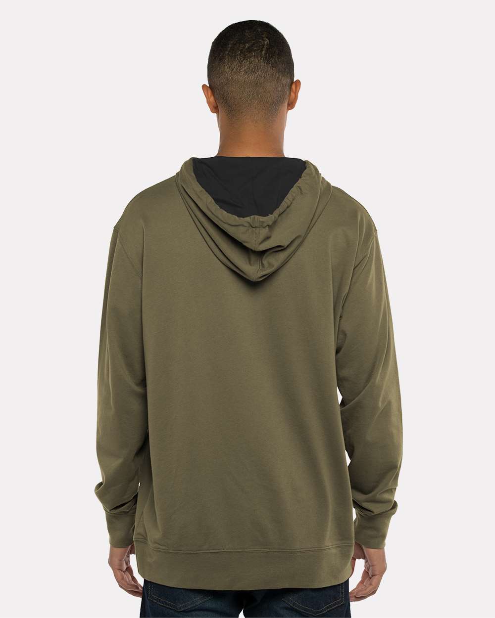 Unisex Laguna Hoodie Sweatshirt - OnModelBack - B27318542 - Military Green/ Black