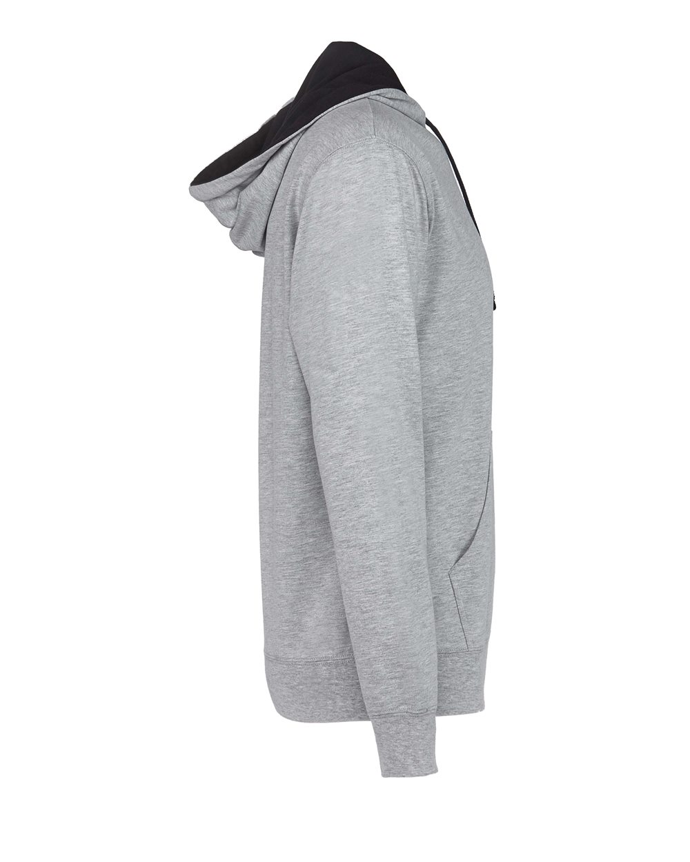 Unisex Laguna Hoodie Sweatshirt - Side - B27318572 - Heather Grey/ Black