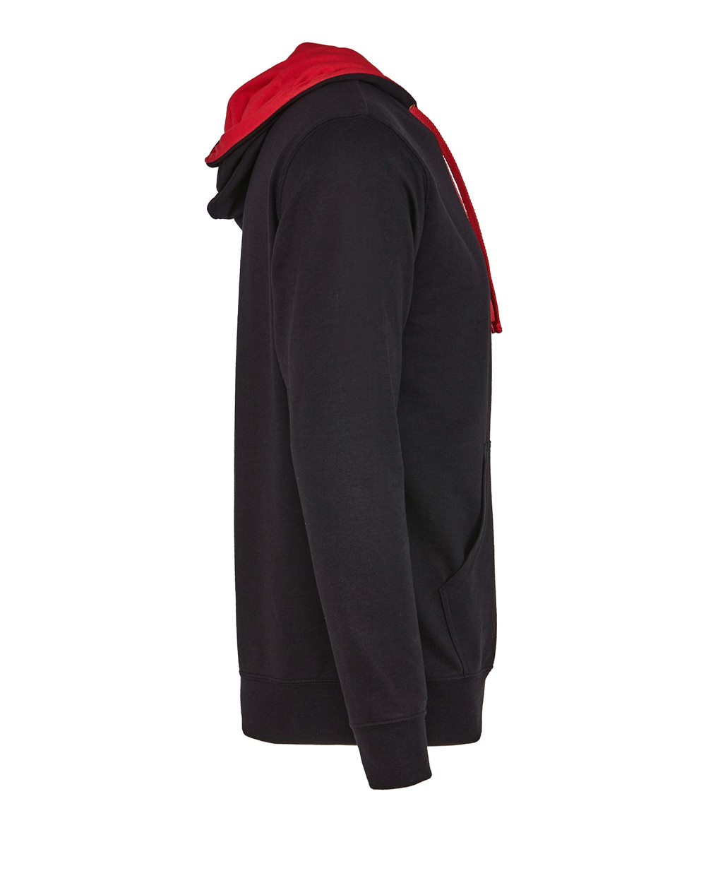 Unisex Laguna Hoodie Sweatshirt - Side - B27318712 - Black/ Red
